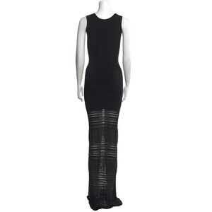 Zac Posen Black Crochet Maxi Dress